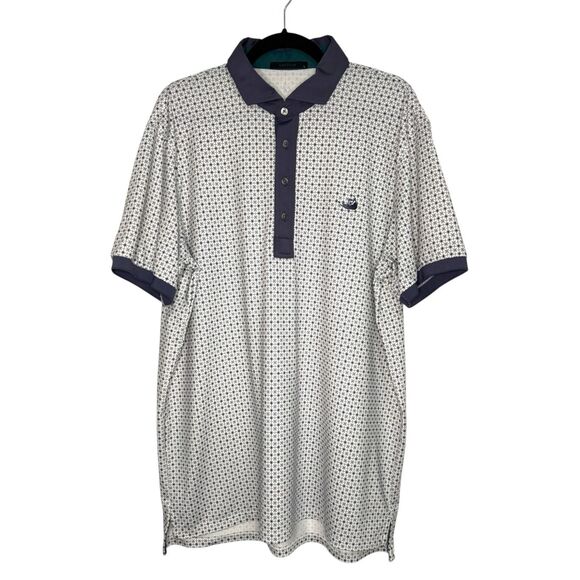Greyson Men’s Large Polo Golf Shirt Short Sleeve All Over Print Lightweight - Picture 1 of 6